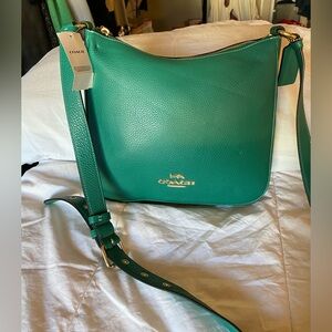 NWT Green Coach Crossbody Purse